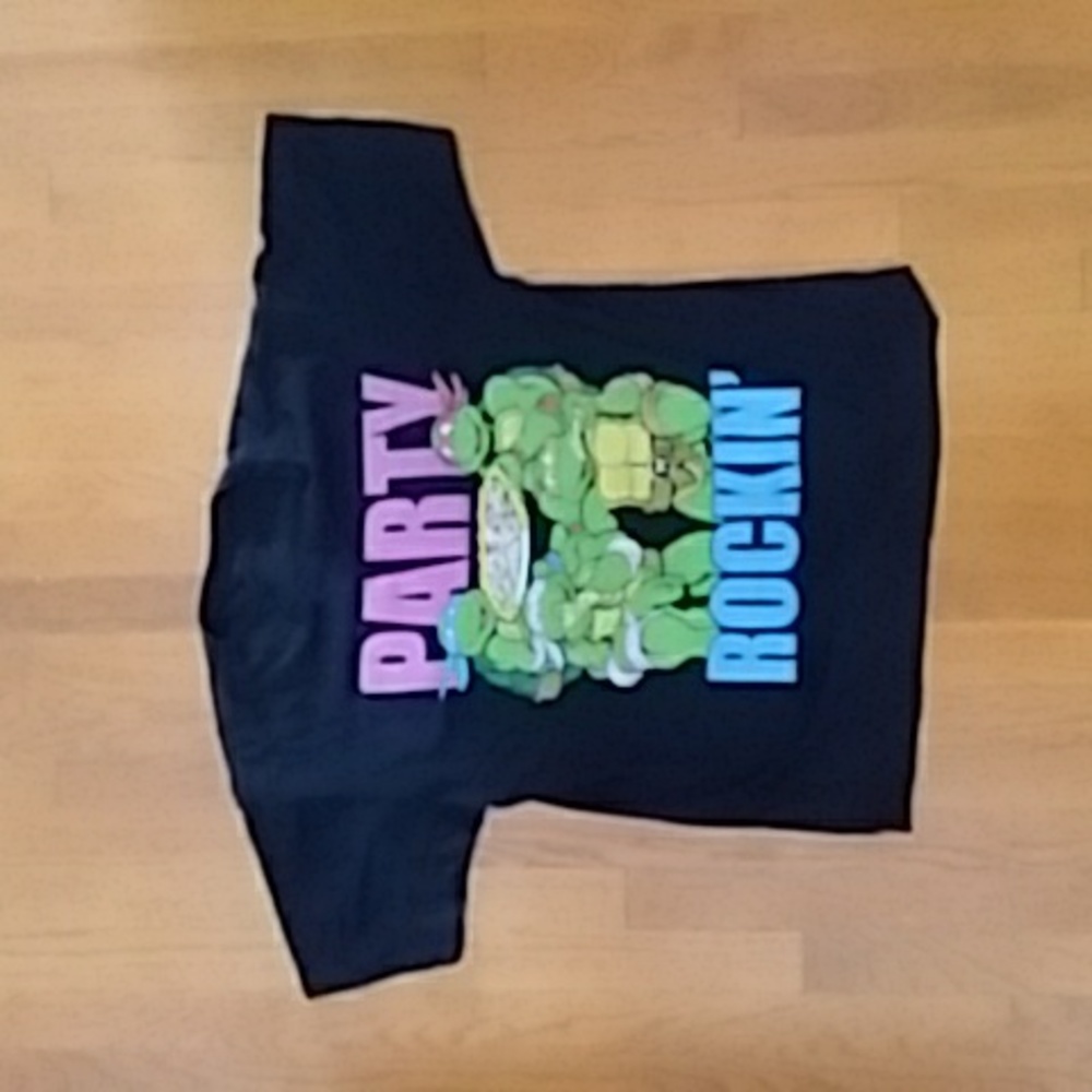 Party Rockin` TMNT Shirt Large Teenage Mutant Ninja Turtles Black